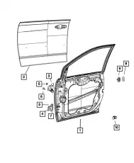 DOOR-FRONT 4894917AH CHRYSLER