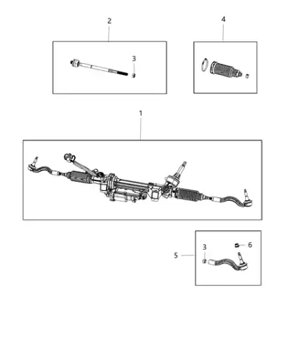 RACK AND PINION 68499166AA CHRYSLER