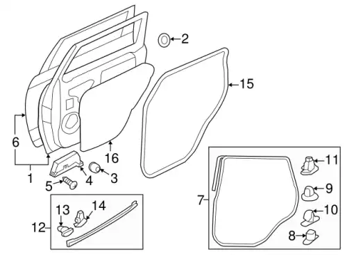 DOOR-REAR 5730B841 CHRYSLER
