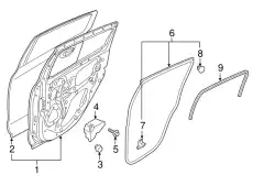 DOOR-RR DOOR 5730B404 CHRYSLER