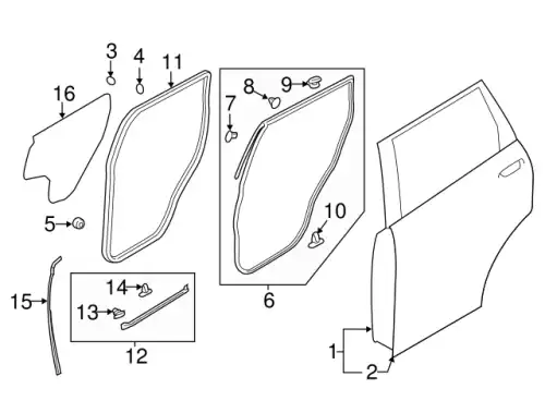 DOOR-RR DOOR 5730B421 CHRYSLER