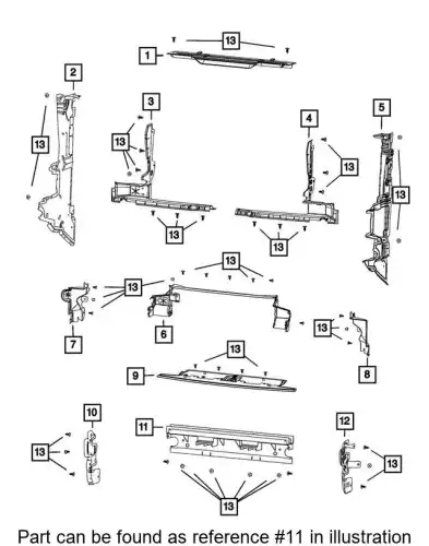 RADIATOR LOWER 68408279AB CHRYSLER