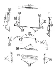 RADIATOR SIDE AIR 68507761AA CHRYSLER