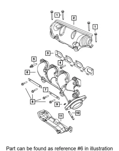 Коллектор выпускной CHRYSLER 53010920AB