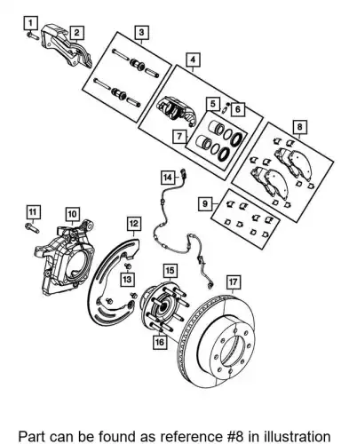 FRONT DISC BRAKE 68461656AC CHRYSLER