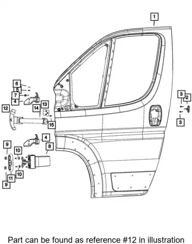 FRONT DOOR 68503723AB CHRYSLER
