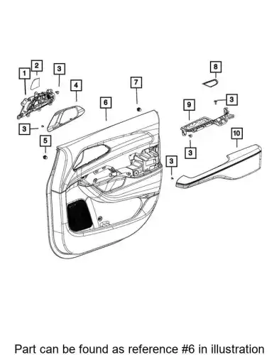 FRONT DOOR TRIM 5RP553D2AK CHRYSLER