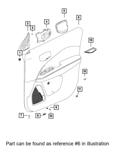 FRONT DOOR TRIM 5UR93LA8AI CHRYSLER