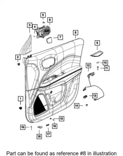 FRONT DOOR TRIM 5UR951XCAI CHRYSLER