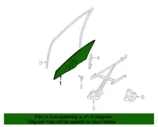 GLASS FR DOOR WINDOW 5706A045 CHRYSLER