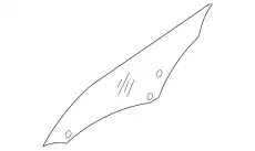 GLASS FR DOOR WINDOW 5706A189 CHRYSLER