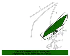 GLASS FRONT DOOR 5706A888 CHRYSLER