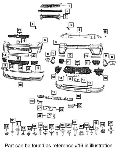 Решетка радиатора CHRYSLER 68466781AB