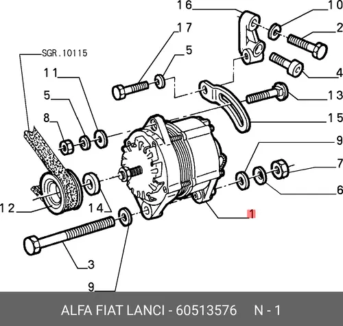 Генератор LANCIA 60513576
