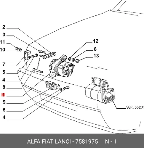 Генератор LANCIA 7581975