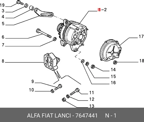 Генератор LANCIA 7647441