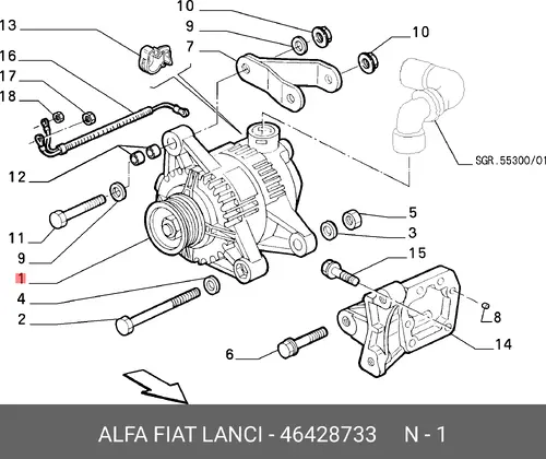 Генератор LANCIA 46428733