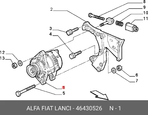 Генератор LANCIA 46430526