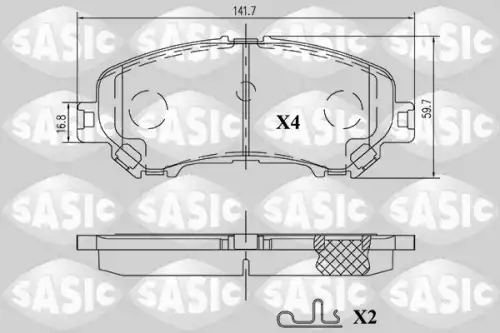Тормозные колодки дисковые SASIC 6214039