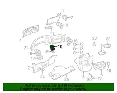 OUTLET,I/P CTR AIR(RH OF STEERING WHEEL><PAINT TO MATCH) 15979662 CHEVROLET