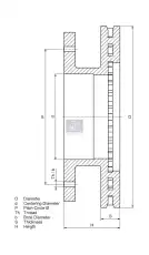 Тормозной диск DT 10.14105 вентилируемый , задняя ось