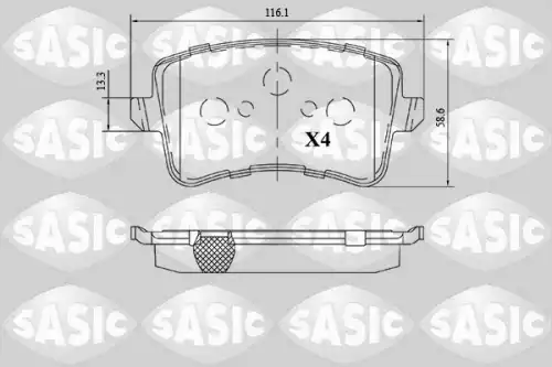 Тормозные колодки дисковые SASIC 6216159