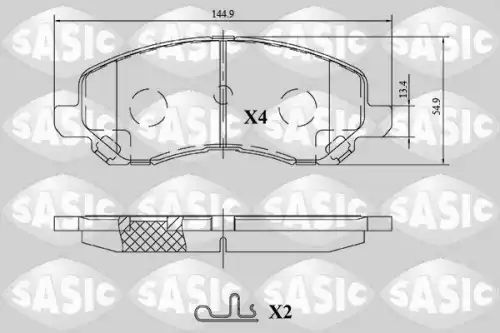 Тормозные колодки дисковые SASIC 6210087