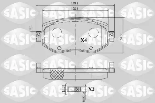Тормозные колодки дисковые SASIC 6214041