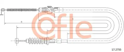CABLE ASSY, PARKING BRAKE '172735 COFLE