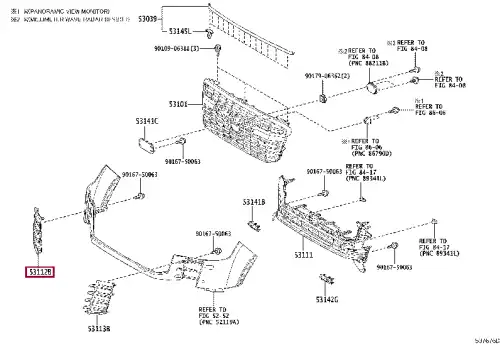 Решетка бампера TOYOTA / LEXUS '5311260440