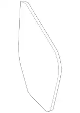 OUTER MIRROR GLASS '76203TBAA01 HONDA