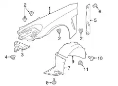 Подкрылок PORSCHE '97050412407