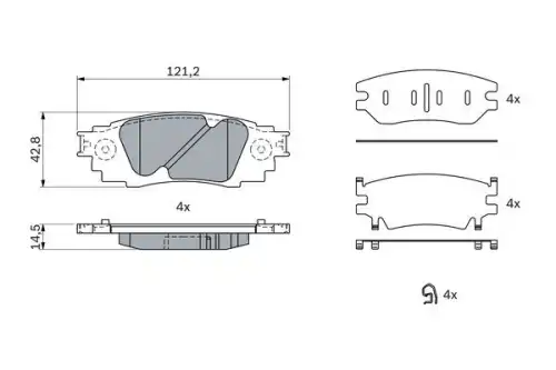 Тормозные колодки дисковые BOSCH 0 986 424 927