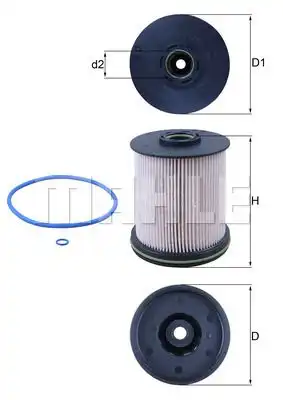Топливный фильтр MAHLE KX 491/1D