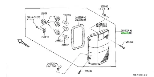 Фонарь задний NISSAN 2655505J00
