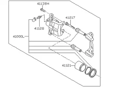 Суппорт тормозной NISSAN 4100176A00