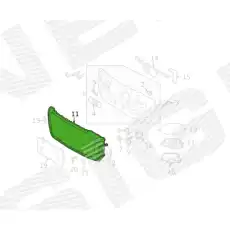 Молдинг решетки радиатора черн. PAD07003MA SIGNEDA