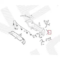 Молдинг бампера задн.прав.хром. 2008> PBZ99062AR SIGNEDA