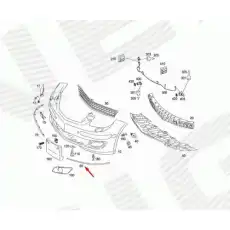 Молдинг бампера пер.лев. PBZ99061AL SIGNEDA