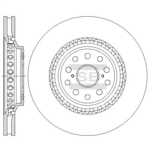 Тормозной диск SANGSIN SD4655