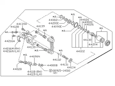 Суппорт тормозной NISSAN 4400161E01