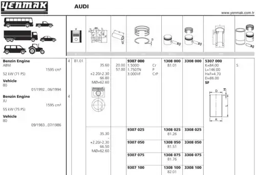 piston&pin \ 1308 025 YENMAK