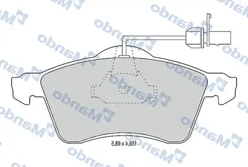 Тормозные колодки дисковые MANDO MBF015022