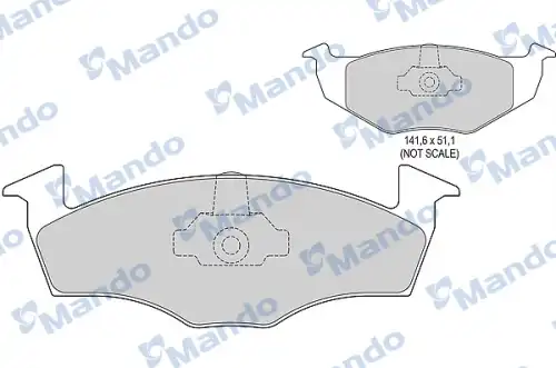 Тормозные колодки дисковые MANDO MBF015192