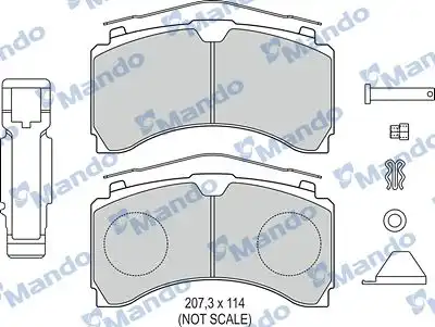 Тормозные колодки дисковые MANDO MBF016113