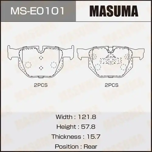 Тормозные колодки дисковые MASUMA MS-E0101