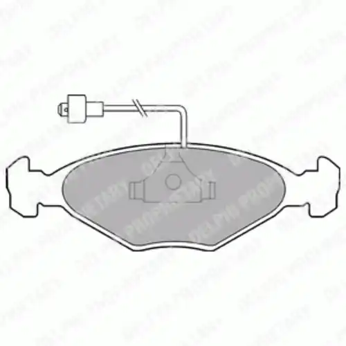 Тормозные колодки дисковые передняя ось DELPHI LP212