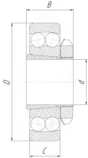 Подшипник 11609 (2310К+Н2310) CRAFT