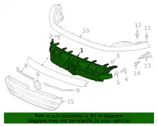 Решетка радиатора HONDA 71121TXMA01