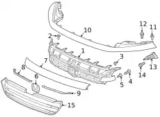 Решетка радиатора HONDA 71121TXMA01